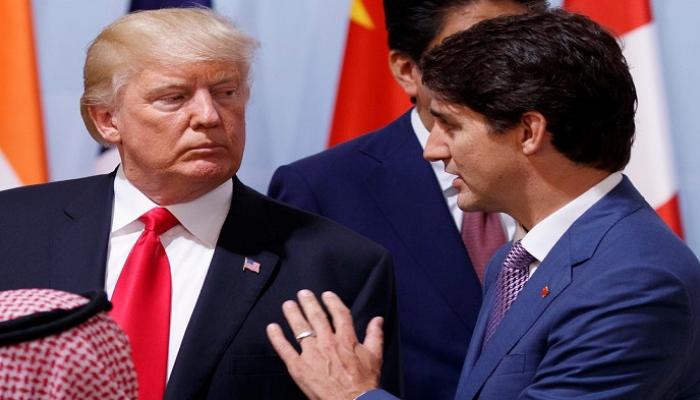 الرئيس الأمريكي ورئيس الوزراء الكندي - رويترز