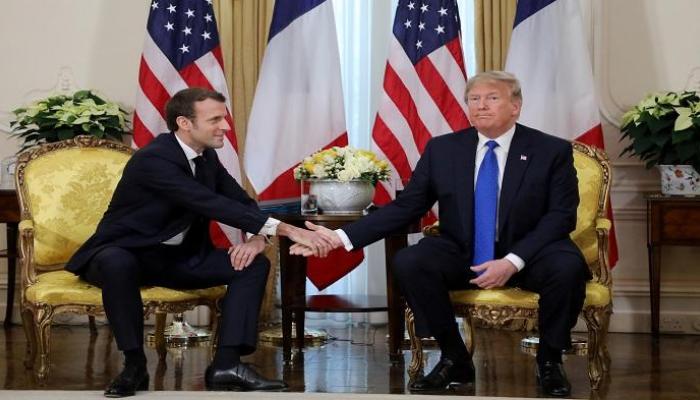 الرئيس الأمريكي خلال الاجتماع مع نظيره الفرنسي - أرشيفية