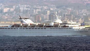 الباخرة اللبنانية أورينت كوين قبل غرقها