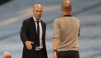 جوارديولا مدرب مانشستر سيتي وزيدان مدرب ريال مدريد