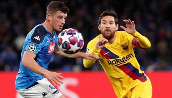 من مواجهة نابولي وبرشلونة في ذهاب ثمن نهائي دوري أبطال أوروبا