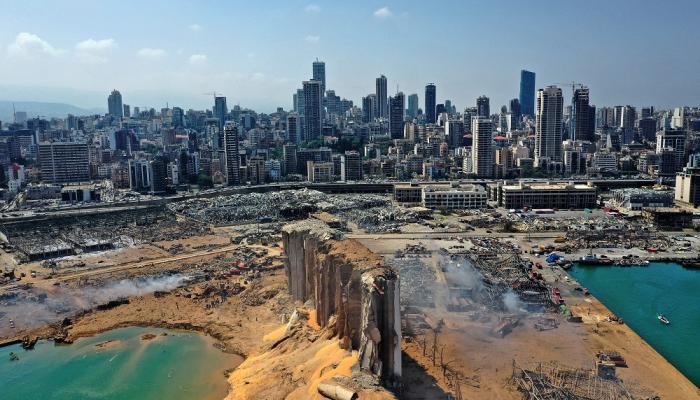 آثار الدمار في مرفأ بيروت