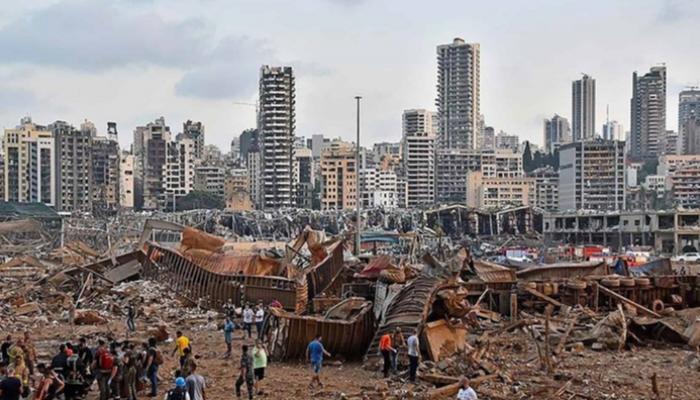 آثار الدمار في بيروت 