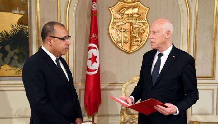 قيس سعيد خلال تكليف المشيشي بتشكيل الحكومة