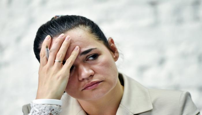 مرشحة الرئاسة الخاسرة سفيتلانا تيخانوفسكايا - أ.ف.ب