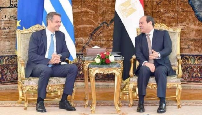 الرئيس المصري ورئيس وزراء اليونان في لقاء سابق - أرشيفية