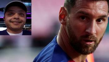 ليونيل ميسي قائد برشلونة والفنان المصري محمد هنيدي 