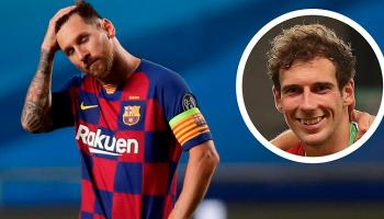 جورتزكا لاعب بايرن ميونيخ وميسي نجم برشلونة