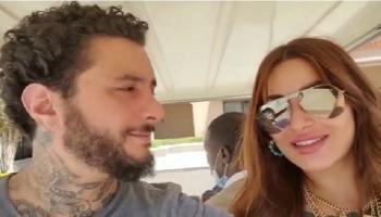 أحمد الفيشاوي وزوجته ندى كامل