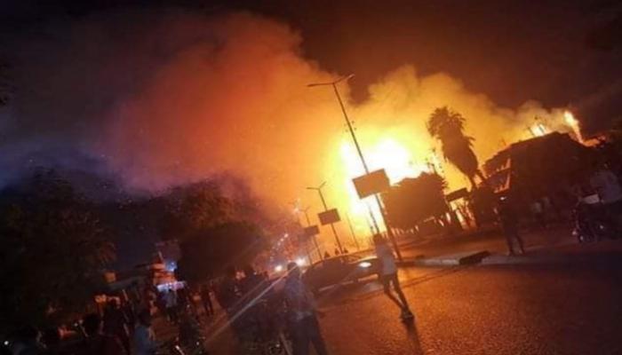 حريق هائل في طريق صلاح سالم بالقاهرة