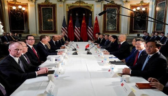 جانب من محادثات التجارة بين واشنطن وبكين 