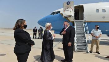 جانب من وصول مايك بومبيو إلى سلطنة عمان 