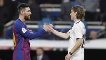 ليونيل ميسي مع لوكا مودريتش