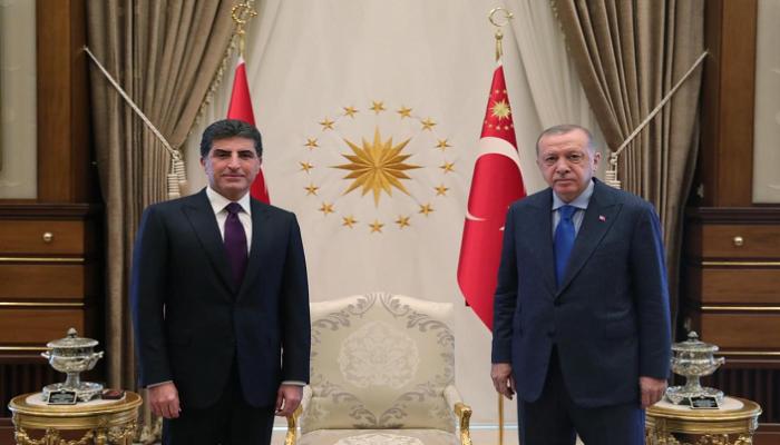 رجب طيب أردوغان ونيجرفان بارزاني