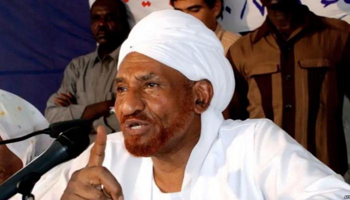 زعيم حزب الأمة السوداني الصادق المهدي - الفرنسية