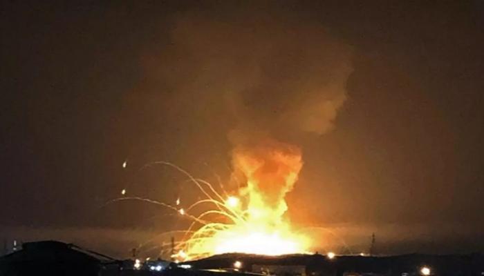 صورة متداولة لانفجار مدينة الزرقاء في الأردن