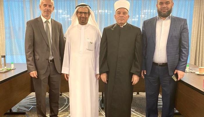 الدكتور علي النعيمي يستقبل رئيس علماء مقدونيا والوفد المرافق