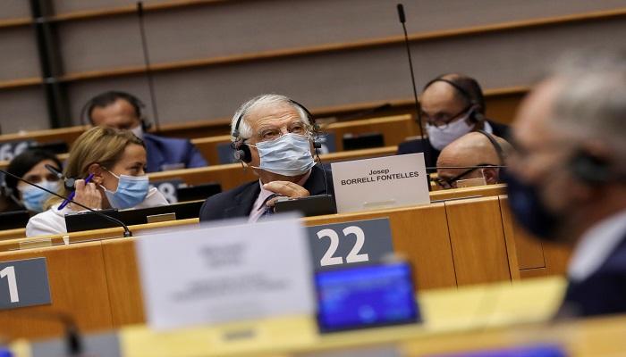  وزير خارجية الاتحاد الأوروبي جوزيب بوريل خلال الاجتماع