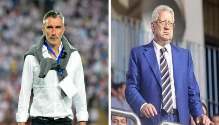 مرتضى منصور رئيس الزمالك وباتريس كارتيرون