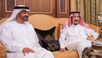 الملك سلمان بن عبدالعزيز آل سعود والشيخ محمد بن زايد آل نهيان- أرشيفية