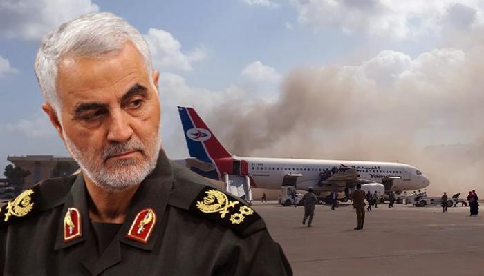 استهداف مطار عدن والإرهابي قاسم سليماني