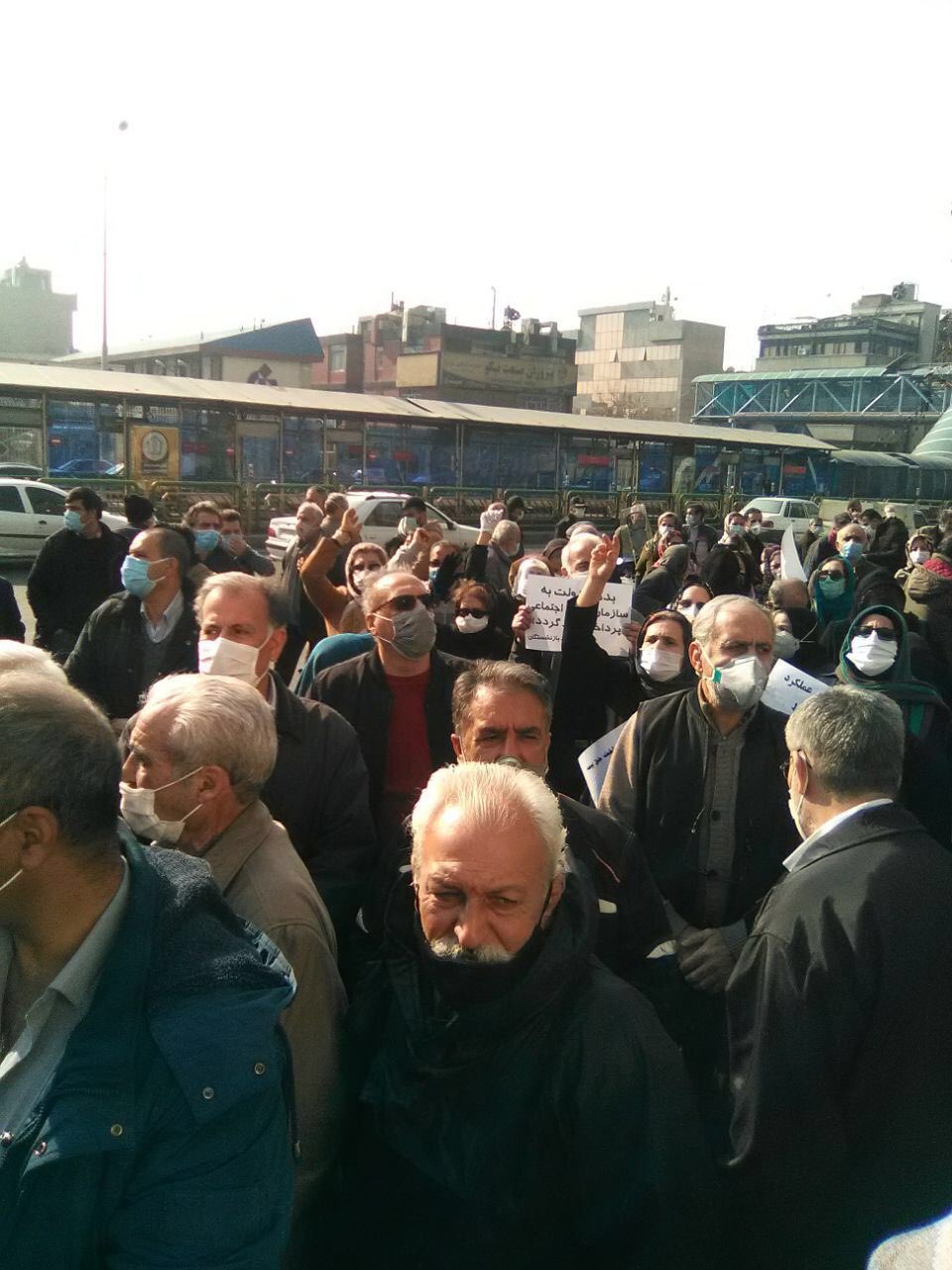 اعتراضات بازنشستگان در تهران