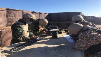 جزء من تدريبات تركيا لعناصر من مليشيا الوفاق (الدفاع التركية)