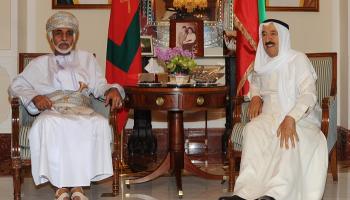 الراحلان الشيخ صباح الأحمد الجابر الصباح والسلطان قابوس بن سعيد