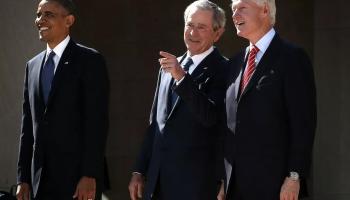 كلينتون وبوش وأوباما