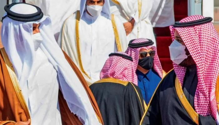 ولي العهد السعودي مع أمير قطر
