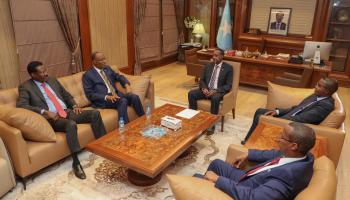 جانب من المؤتمر الصحفي بمكتب روبلي- مقديشو