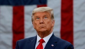 الرئيس الأمريكي المنتهية ولايته دونالد ترامب 