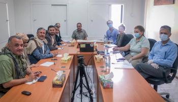 جانب من لقاء البعثة الأممية بالحديدة بممثلي مليشيا الحوثي