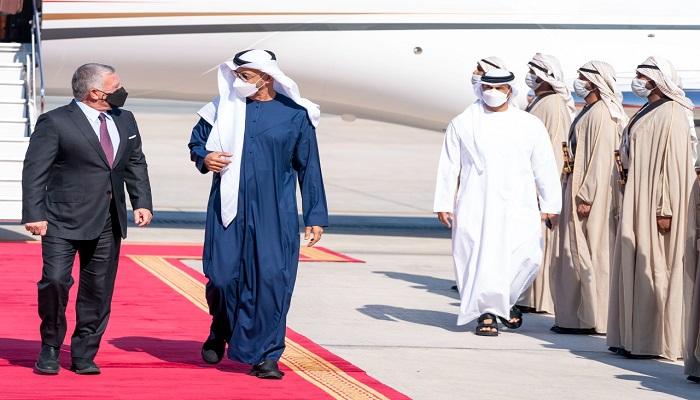 الشيخ محمد بن زايد آل نهيان يستقبل الملك عبدالله الثاني
