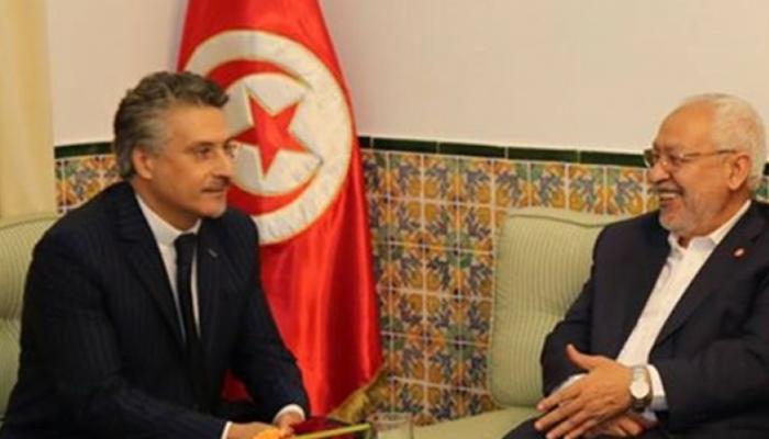 الغنوشي وحليفه نبيل القروي - أرشيفية