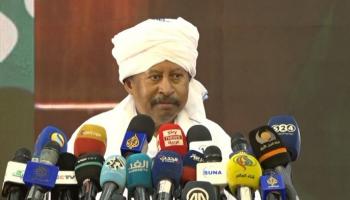 رئيس الوزراء السوداني الدكتور عبدالله حمدوك خلال كلمته بقاعة الصداقة