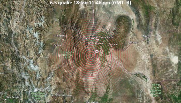 زلزال يهز سان خوان بالأرجنتين