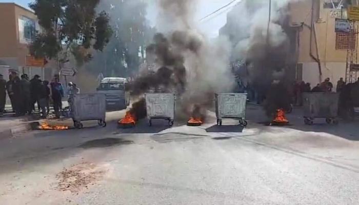 جانب من الاحتجاجات في تونس