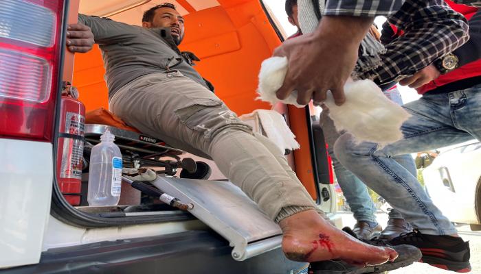 أحد الجرحى جراء الانفجار في بغداد