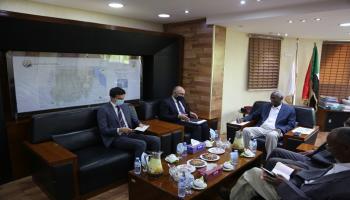  لقاء وزير الري السوداني وسفيرا الولايات المتحدة وإيطاليا