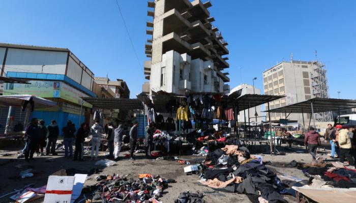 تصوير من كاميرا مراقبة لتفجير ساحة الطيران ببغداد