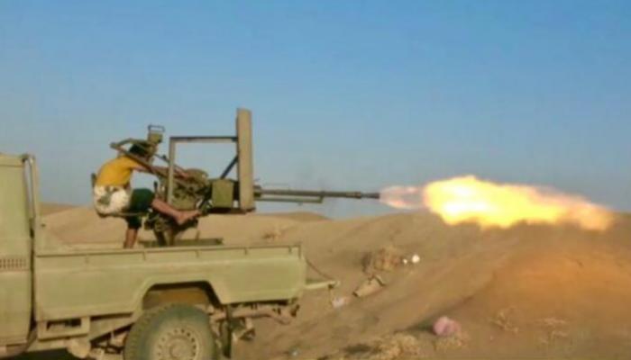 جانب من تصدي القوات المشتركة لهجمات الحوثي بالحديدة