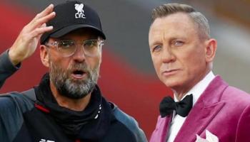 جيمس بوند مع يورجن كلوب مدرب ليفربول