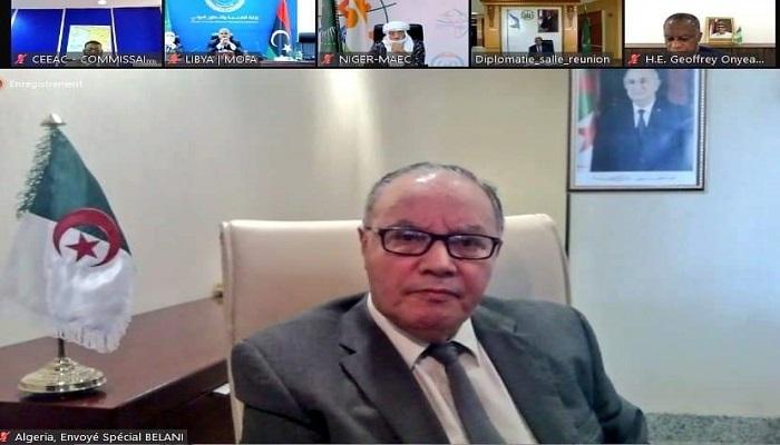 عمار بلاني خلال مشاركته في اجتماع مجلس السلم والأمن الأفريقي