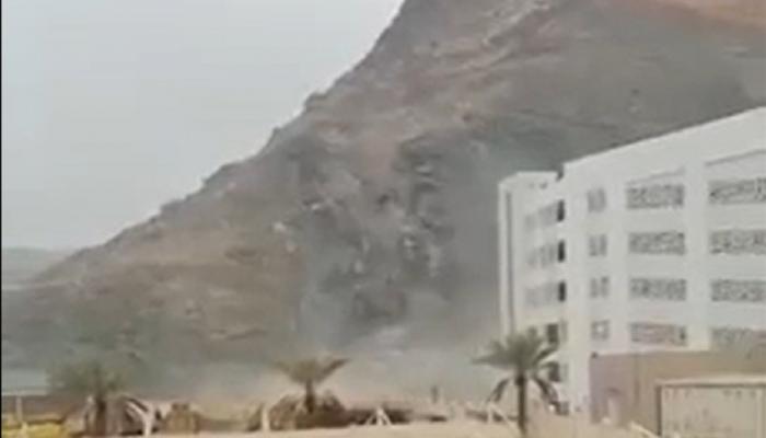 انهيار جبلي بمسقط