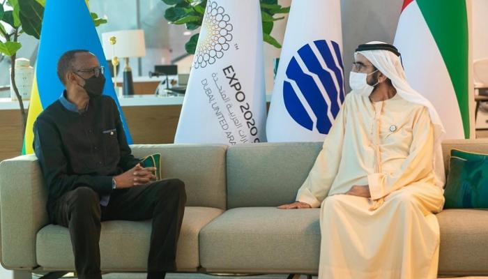 جانب من لقاء الشيخ محمد بن راشد آل مكتوم وبول كاغامي