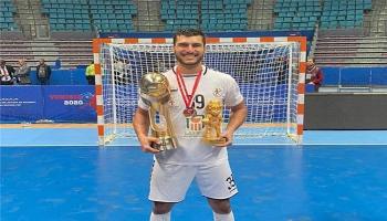 يحيى الدرع لاعب فريق الزمالك لكرة اليد