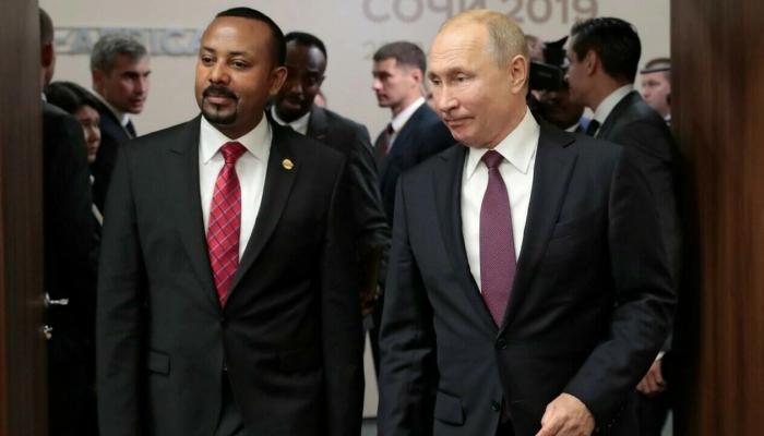 الرئيس الروسي مع رئيس وزراء إثيوبيا -أرشيفية