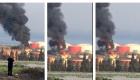 لبنان | آتش سوزی گسترده در تاسیسات نفتی در منطقه الزهرانی