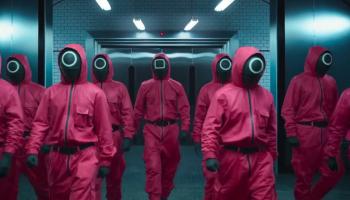 مشهد من مسلسل لعبة الحبار